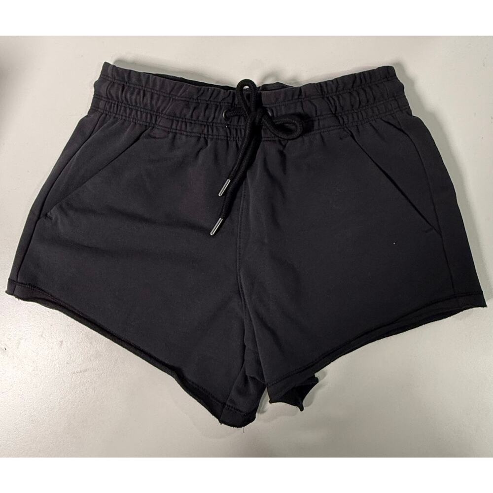 Women’s Black Drawstring Athletic Shorts - Picture 2 of 4